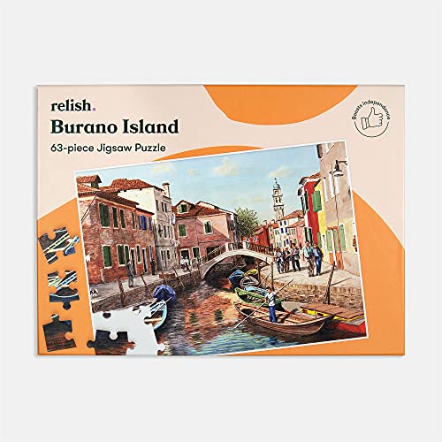 Relish ‘Burano Island’ Puzle de 63 Piezas - diseñado para Personas ancianas con Demencia / Alzheimer’s