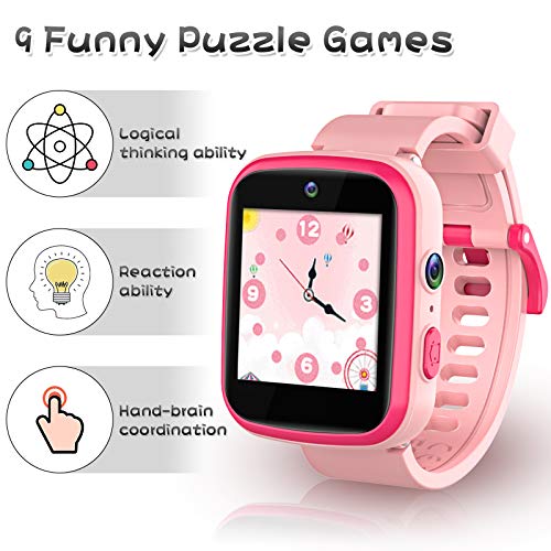 Reloj inteligente para niño, con doble cámara HD, juguetes de aprendizaje, regalo de cumpleaños de Navidad para niña, 3 a 10 años, Smartwatch multifunción.