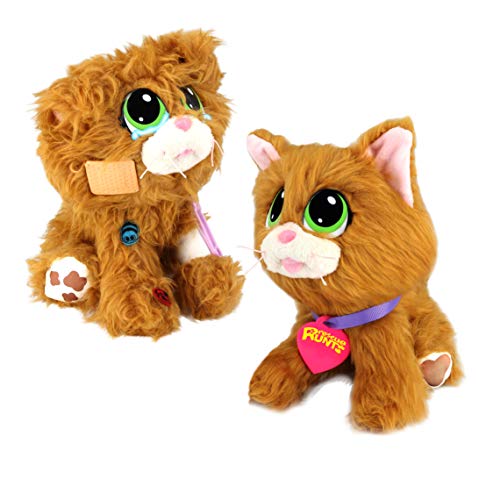 Rescue Runts - Peluche de Gato roso para Adoptar, para niños, Mascotas, Color marrón