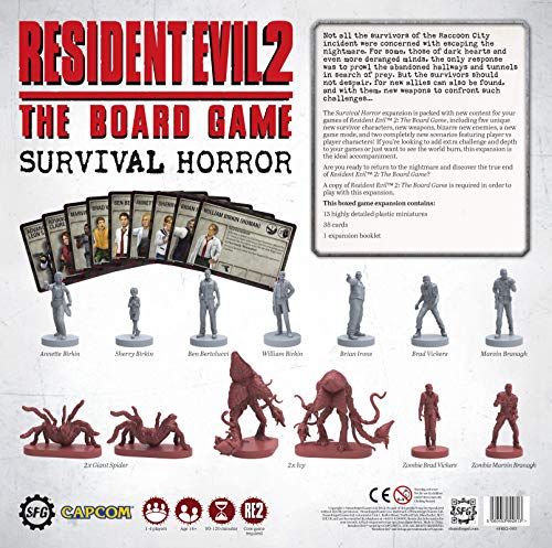 Resident Evil 2 - The Board Game: Survival Horror Expansion Unisex Juego de Mesa Standard, Plastico,