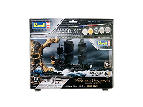 Revell 65499 – Maqueta de Barco 65499 Set 1: 150 – Barco Pirata Black Pearl en Escala 1: 150, Nivel 3, orgin Algas fidelidad imitación con Muchos Detalles, Barco, de Piratas del Caribe