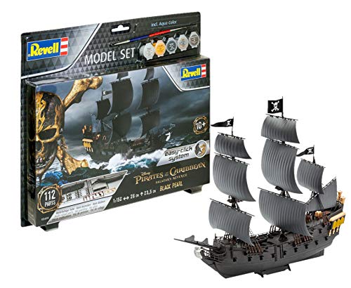 Revell 65499 – Maqueta de Barco 65499 Set 1: 150 – Barco Pirata Black Pearl en Escala 1: 150, Nivel 3, orgin Algas fidelidad imitación con Muchos Detalles, Barco, de Piratas del Caribe