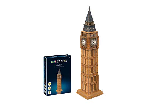 Revell- Big Ben o «Torre del Reloj», Altura 51,7cm 3D Puzzle, Multicolor (00201)