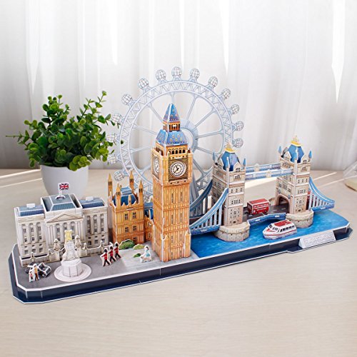 Revell- Horizonte de Londres, Ancho 53,5cm 3D Puzzle, Multicolor (00140)