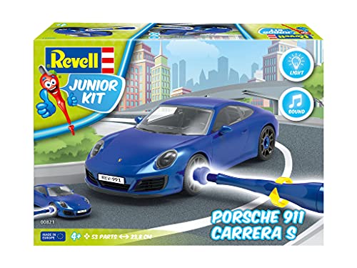 Revell- Porsche 911 Carrera S Vehículo para Construir y Jugar,, Länge ca. 23,8 cm (00821)