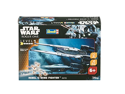 Revell Star Wars Build & Play Rebel U-Wing Fighter, con Luces y Sonidos, Escala 1:100(6755)(06755), 28,0 cm de Largo