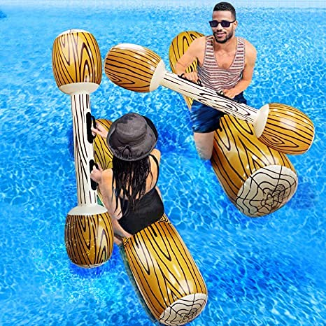 RHESHIN WOSNN 4 unidades Flotadores inflables en línea de juguetes para adultos y niños, piscina, fiesta, deportes acuáticos, batalla, flota, conducción, barco (2)