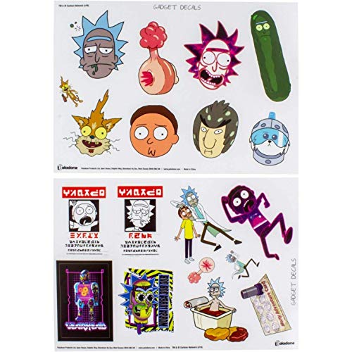 Rick and Morty - Adhesivos Impermeables Reutilizables para Gadget