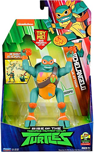 Rise of the Teenage Mutant Ninja Turtles Michaelangelo Pop-Up Ninja Attack Deluxe Figura