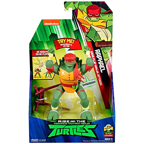 Rise of the Teenage Mutant Ninja Turtles raphael tirón lateral ninja ataque deluxe figura estándar multicolor