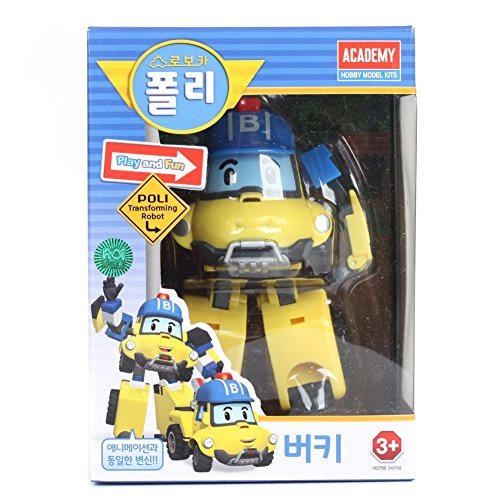 Robocar Poli Bucky Marcar Coche De Juguete Figura De Acción Academia Robot Transformador De 2 Pc Fijó