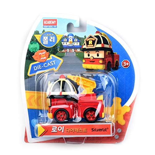 Robocar Poli Diecasting Set : Poli, Roy, Amber, Helly (Non-transformador)