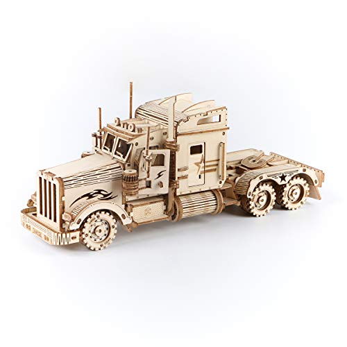 Robotime Camion Puzzle 3D Aadera Maqueta de Modelos de Láser de Madera Adultos Construcción de Edificios Artesanía para niños