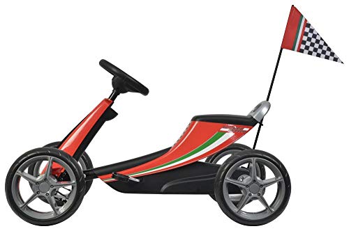 ROJO Kart para niños con licencia de Ferrari con pedal EVA Ruedas Palanca de freno Embrague C8931