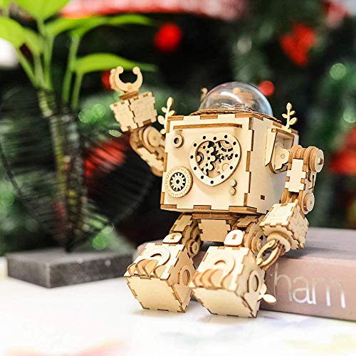 ROKR Musical de Madera Puzzle de Madera 3D Mechanical Model Construction Kit-Proyectos Divertidos para Adultos y Niños - Maqueta 3D de Funcionamiento mecánico - Gran Regalo para Amantes de Puzzles