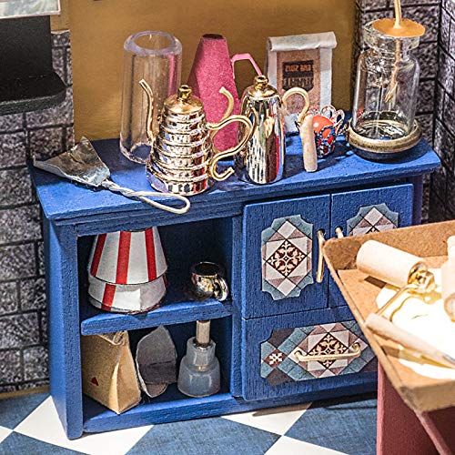 Rolife Kit de casa de muñecas de madera con muebles en miniatura, kits de construcción de modelos con accesorios y LED, para niños (Nancy's Bake Shop)