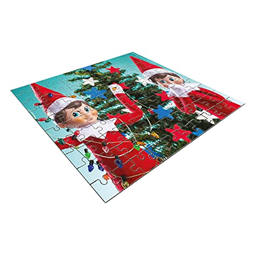 Rompecabezas de Elf on the Shelf de 100 piezas con tarjetas a presión | Rompecabezas para niños de 5 a 8 años | Accesorios de elfo en el estante