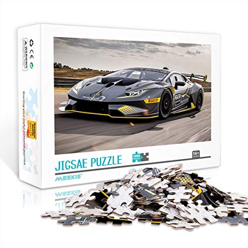 Rompecabezas difícil de 1000 Piezas para Adultos y Adolescentes Lamborghini Huracan Super Trofeo EVO Classic Puzzle 1000 Piezas Coche Deportivo Gran opción de Regalo 38x26cm