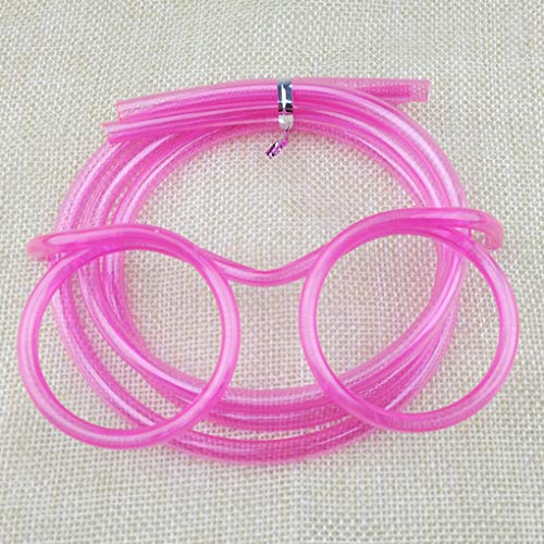 rongweiwang PVC Diversión anteojos Tubo de Paja Cumpleaños Lentes Gafas de Fiestas de cumpleaños para niños Accesorios de Barra Beber Paja Random Color