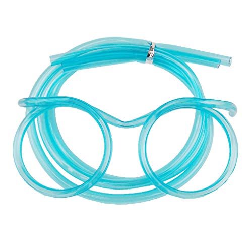 rongweiwang PVC Diversión anteojos Tubo de Paja Cumpleaños Lentes Gafas de Fiestas de cumpleaños para niños Accesorios de Barra Beber Paja Random Color