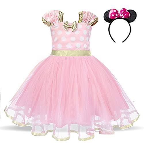 RONGXIANMA Disfraces de Navidad para niños, Vestido de niña, Disfraz de Princesa, Disfraz de Princesa para niñas, cumpleaños, Fiesta de Navidad, Vestido de Lunares