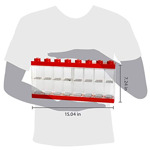 Room Copenhagen-Caja expositora para 16 Minifiguras de Lego, Contenedor apilable para Pared o Escritorio, roja, Color Rojo, Grande 5711938023607