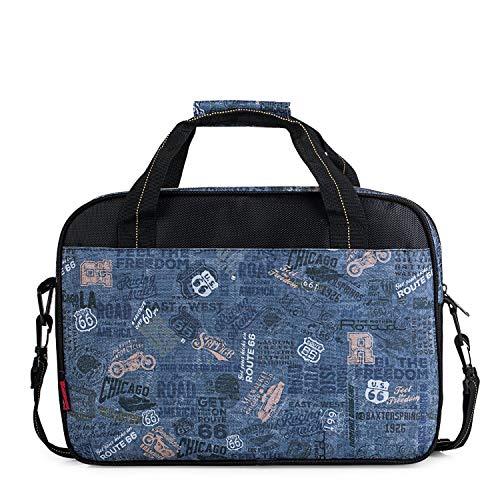 Route 66 MALETIN EXTRAESCOLAR, Bolso Tiempo Libre y Sportwear Unisex Adulto, Negro, Mediano