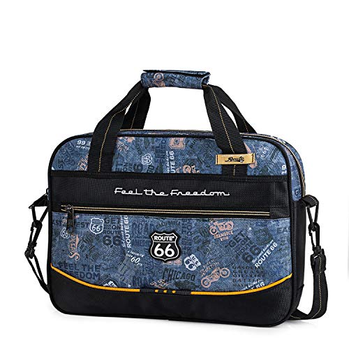 Route 66 MALETIN EXTRAESCOLAR, Bolso Tiempo Libre y Sportwear Unisex Adulto, Negro, Mediano