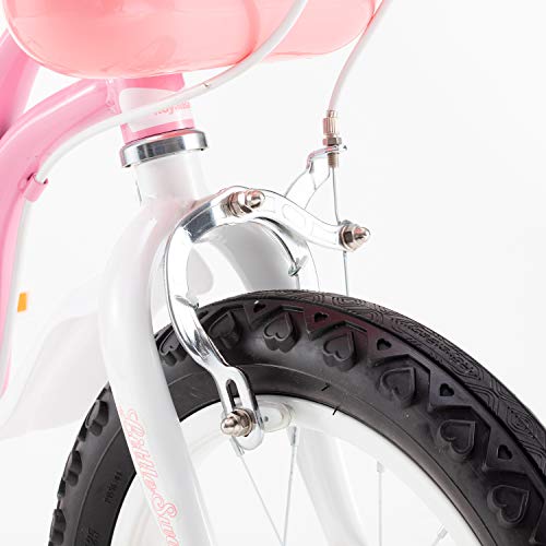 RoyalBaby Bicicleta para niños niña Little Swan Ruedas auxiliares Bicicletas Infantiles Bicicleta de Niño 14 Pulgadas Pink