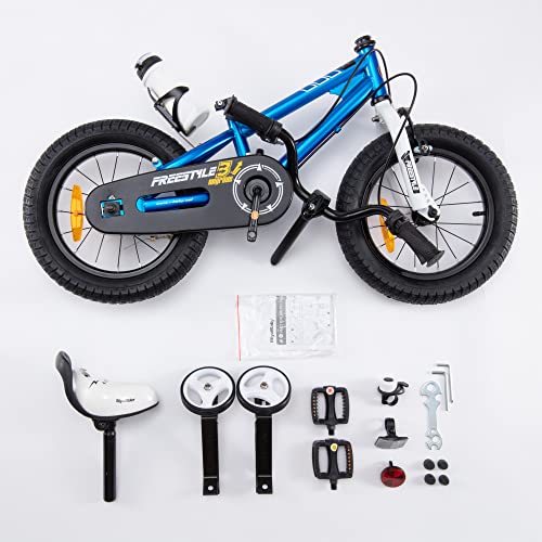 RoyalBaby Bicicletas Infantiles niña niño Freestyle BMX Bicicleta para niños 20 Pulgadas Azul