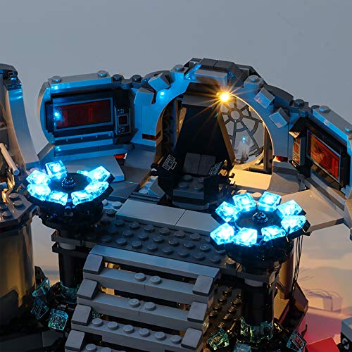 RTMX&kk Conjunto de Luces para Duelo Final de la Estrella de la Muerte Modelo de Construcción de Bloques, Kit de Luces Compatible con Lego 75291 (Modelo Lego no Incluido)