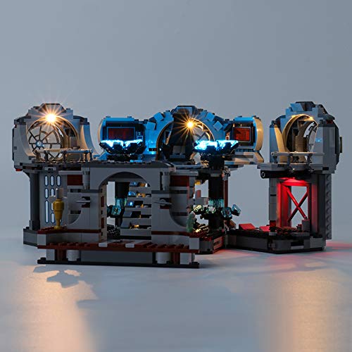 RTMX&kk Conjunto de Luces para Duelo Final de la Estrella de la Muerte Modelo de Construcción de Bloques, Kit de Luces Compatible con Lego 75291 (Modelo Lego no Incluido)