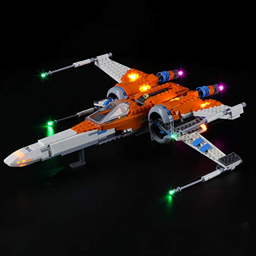 RTMX&kk Juego de Luces LED de para Caza X-Wing de PoE Dameron Modelo de Bloques de Construcción, Kit de Iluminación LED para Lego 75273 (Modelo Lego no Incluido)