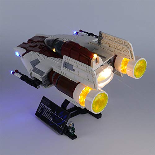 RTMX&kk USB Juego de Luces de para Caza Estelar ala-A Modelo de Bloques de construcción, Kit de Luces Compatible con Lego 75275 (Modelo Lego no Incluido)