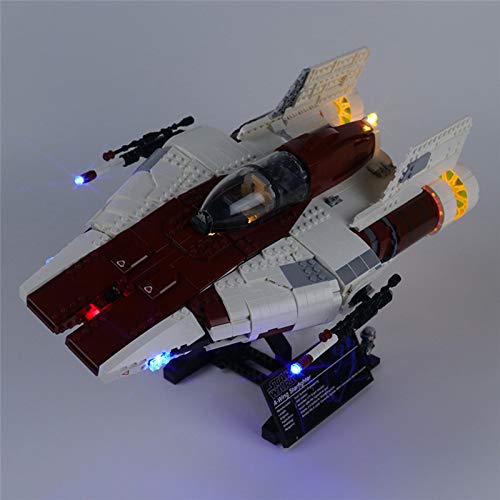 RTMX&kk USB Juego de Luces de para Caza Estelar ala-A Modelo de Bloques de construcción, Kit de Luces Compatible con Lego 75275 (Modelo Lego no Incluido)