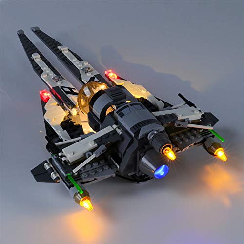 RTMX&kk USB Juego de Luces de para Interceptor Tie Black Ace Modelo de Bloques de Construcción, Kit de Luces Compatible con Lego 75242 (Modelo Lego no Incluido)