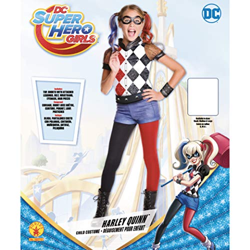 Rubie's 620712 - DC Super Hero Girls Harley Quinn Deluxe, Traje de niño, M (5-7 años)