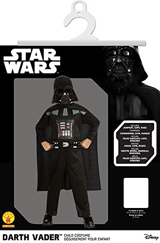 Rubies 882009 Star Wars - Disfraz de Darth Vader para niños , L (8-10 años)