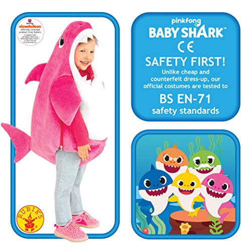 Rubies - Disfraz Baby Shark Mommy Shark para niños pequeños con Sonido (701703-S)