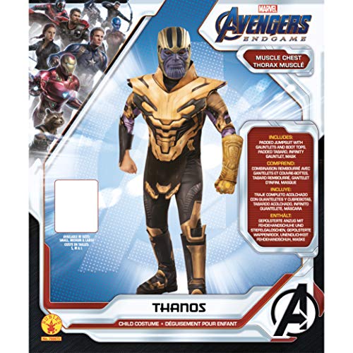 Rubies - Disfraz oficial de Avengers Endgame Thanos, de lujo, para niños de 5 a 7 años, altura de 132 cm