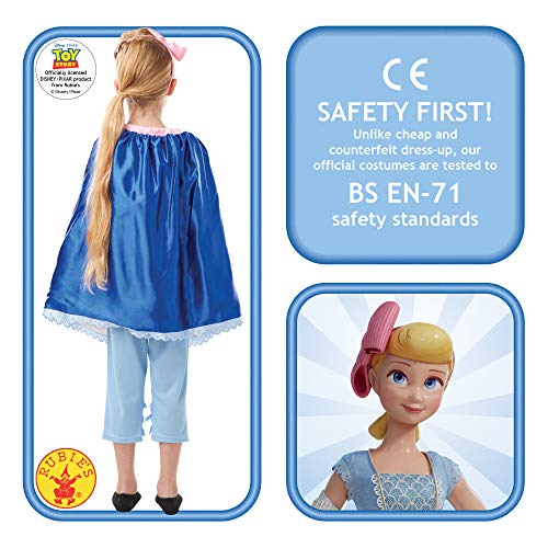 Rubies Disfraz oficial de Disney Toy Story 4, Bo Peep Girls Deluxe, tamaño mediano para niños – Edad 5 – 6 años