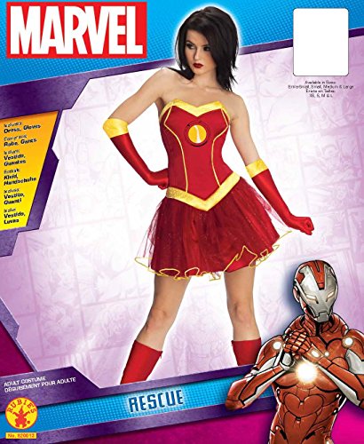 Rubies – Disfraz Oficial de Marvel Miss Iron Man Rescue, Disfraz de Adulto – Mediano 12 – 14