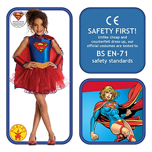 Rubies - Disfraz oficial de Supergirl con tutú de la serie de TV Superhero Girls para niña