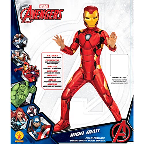 Rubies Disfraz oficial Marvel Iron Man, talla L- 9-10 años 702024-L