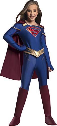 Rubie's Supergirl - Disfraz infantil (talla L), color azul y rojo