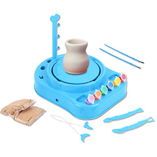 Rubyu-123 Torno de Alfarero Kit Manualidades, Kit de Rueda de Cerámica, Ejercicio, Juguetes Eléctricos, Habilidad Hecha a Mano para Niños y Cultivo de Intereses, Juguete Educativo Escuela en Casa