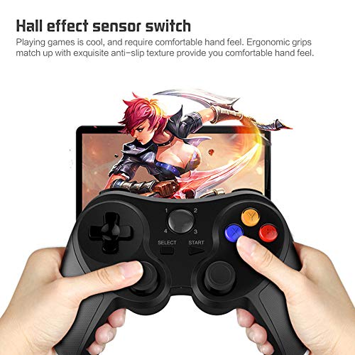 RUIHUA Controlador de Gamepad de Bluetooth inalámbrico portátil, Soporte de teléfono Flexible de Alta sensibilidad de 360 ​​° para Android iOS PC TV Caja de TV Manija