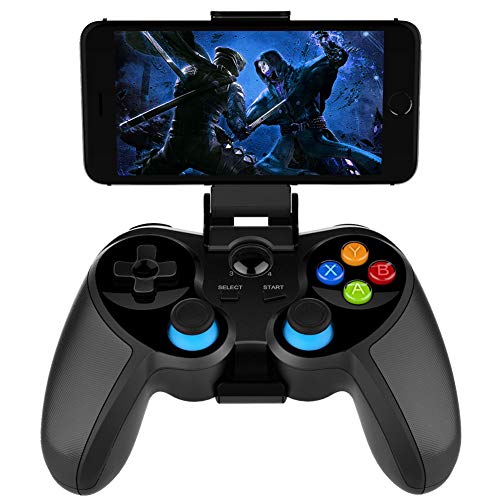 RUIHUA Controlador de Gamepad de Bluetooth inalámbrico portátil, Soporte de teléfono Flexible de Alta sensibilidad de 360 ​​° para Android iOS PC TV Caja de TV Manija