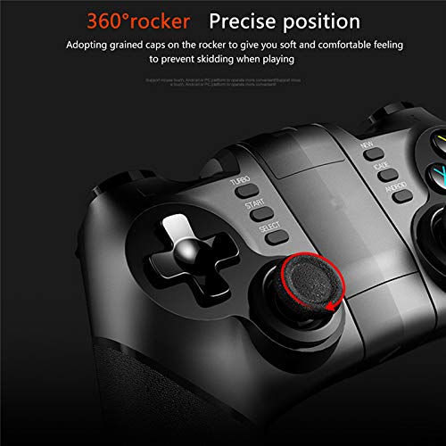 RUIHUA Controlador de Juegos móviles, Bluetooth Wreless Game Manija Joystick, 360 ° Controlador de gamepads de Alta sensibilidad para computadora Android iOS PC