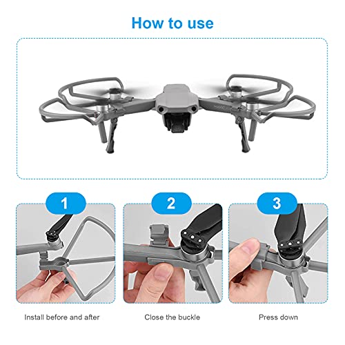 RUIZHI 2 en 1 Protector de Hélice con Extensiones Plegables de Aterrizaje para dji Mavic Air 2 / Air 2S Drone Accesorio